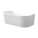 Banheira Glamour 170 cm canelada de instalação livre, completa com sifão e rolha/dreno em branco #5