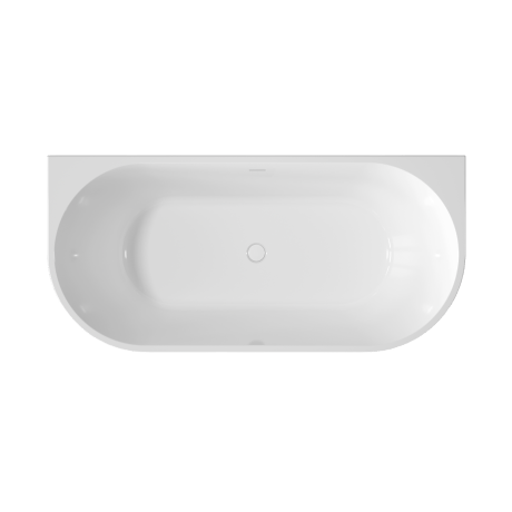 Banheira Glamour 170 cm canelada de instalação livre, completa com sifão e rolha/dreno em branco #7