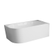 Banheira independente de encostar à parede Astri, 150 cm, com entrada à direita,  incluindo sifão, tampão e um transbordador elegante #3
