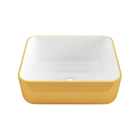 Lavatório de bancada MALAGA branco/dourado #3