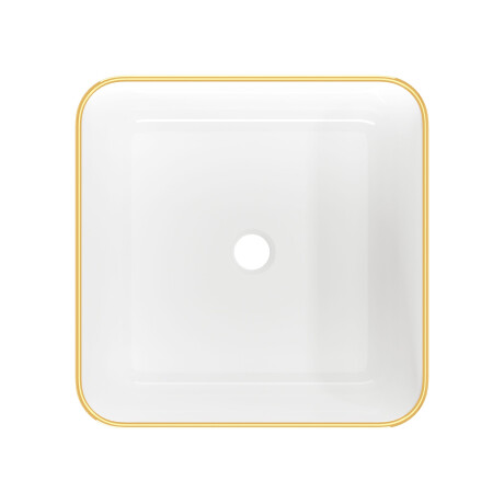 Lavatório de bancada MALAGA branco/dourado #4