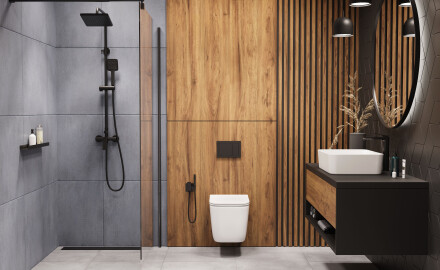 WC WC sem flange PAROS branco com revestimento de descarga