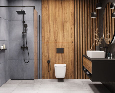 WC WC sem flange PAROS branco com revestimento de descarga