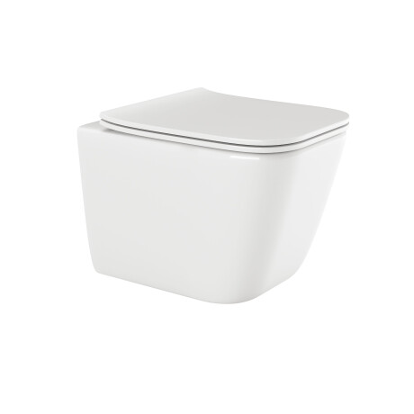 WC WC sem flange PAROS branco com revestimento de descarga #3