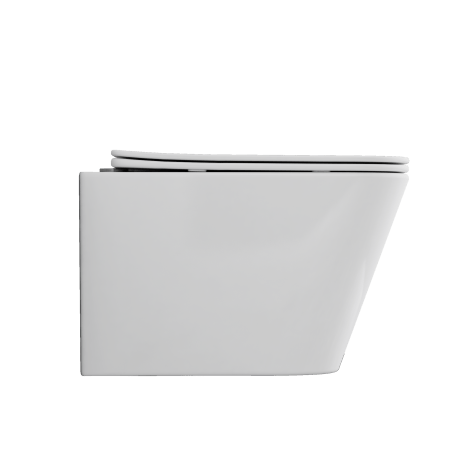 WC WC sem flange PAROS branco com revestimento de descarga #4
