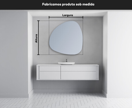 Espelho de Banheiro com LED em Formato Irregular J221 #3