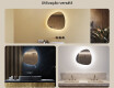 Espelho de Banheiro com LED em Formato Irregular 54x54cm com luz LED fria de 7000K, luz quente de 3000K ou luz neutra de 4500K #2