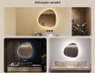 Espelho de Banheiro com LED em Formato Irregular 74x74cm com luz LED fria de 7000K, luz quente de 3000K ou luz neutra de 4500K #2