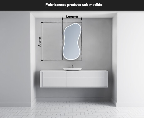Espelho de Banheiro com LED em Formato Irregular K223 #4