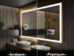 Espelho com iluminação LED L01 para casa de banho #1