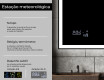 Espelho com iluminação LED L01 para casa de banho #5