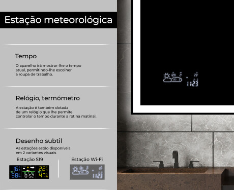 Espelho com iluminação LED L01 para casa de banho #5