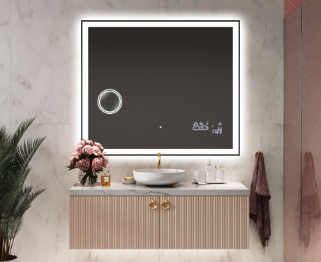 Espelho com iluminação LED L01 para casa de banho #9