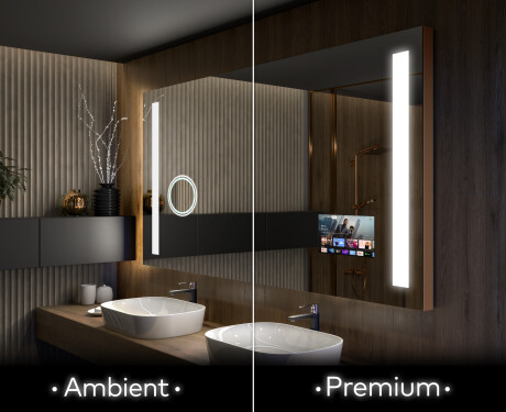 Espelho com iluminação LED L02 para casa de banho #1