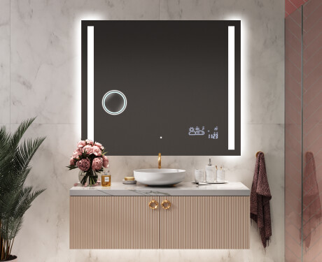 Espelho com iluminação LED L02 para casa de banho #9