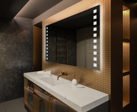 Espelho com iluminação LED L03 para casa de banho