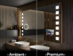 Espelho com iluminação LED L03 para casa de banho