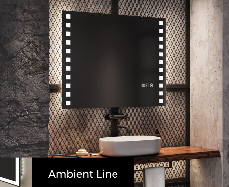 Espelho com iluminação LED L03 para casa de banho #4