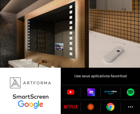 Espelho com iluminação LED L03 para casa de banho #4