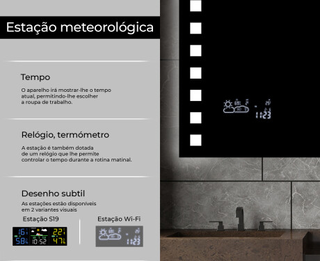 Espelho com iluminação LED L03 para casa de banho #5