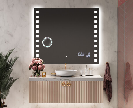 Espelho com iluminação LED L03 para casa de banho #9