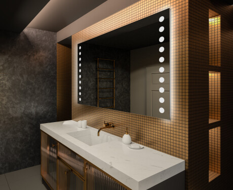 Espelho com iluminação LED L06 para casa de banho