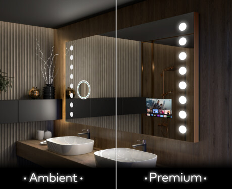 Espelho com iluminação LED L06 para casa de banho #1