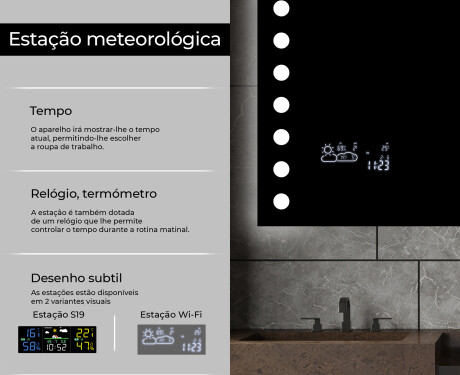 Espelho com iluminação LED L06 para casa de banho #5