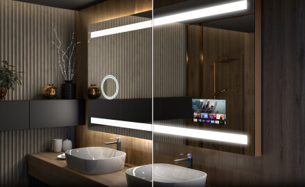Espelho com iluminação LED L09 para casa de banho