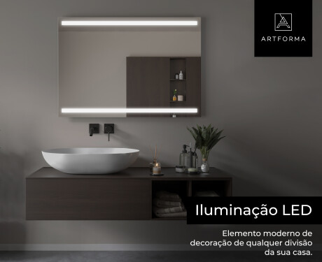 Espelho com iluminação LED L09 para casa de banho #6