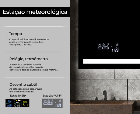 Espelho com iluminação LED L09 para casa de banho #5