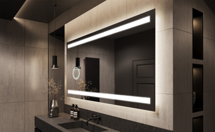 Espelho com iluminação LED L09 para casa de banho