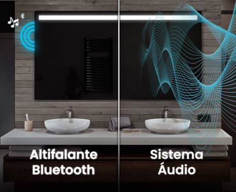 Espelho com iluminação LED L12 para casa de banho #5