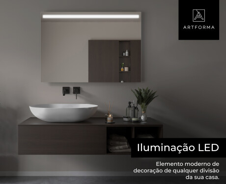 Espelho com iluminação LED L12 para casa de banho #6