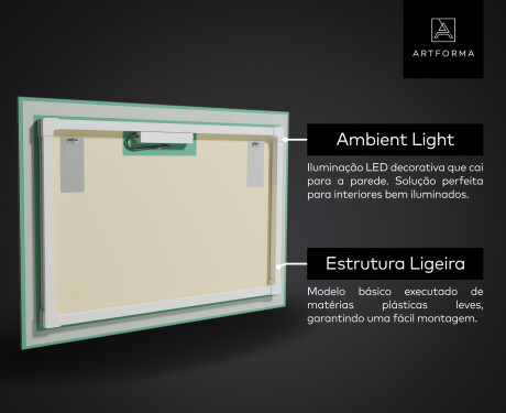 Espelho com iluminação LED L12 para casa de banho #2