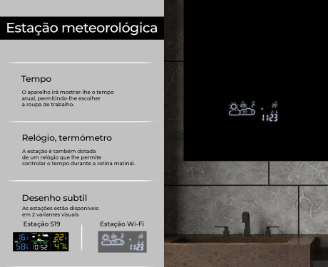 Espelho com iluminação LED L12 para casa de banho #5