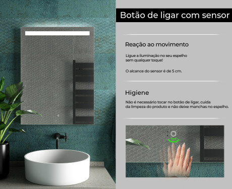 Espelho com iluminação LED L12 para casa de banho #7