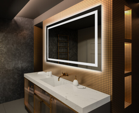 Espelho com iluminação LED L15 para casa de banho