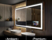 Espelho com iluminação LED L15 para casa de banho #1