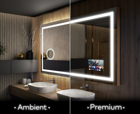 Espelho com iluminação LED L15 para casa de banho #1