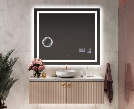Espelho com iluminação LED L15 para casa de banho #9