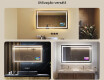 Espelho com iluminação LED L15 para casa de banho 120x80cm - SmartScreen, DualColor #2