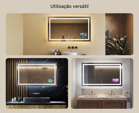 Espelho com iluminação LED L15 para casa de banho 120x80cm - SmartScreen, DualColor #2