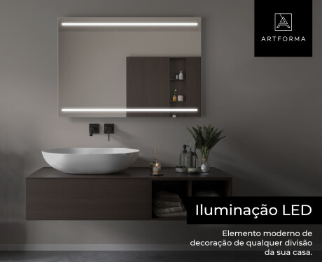 Espelho com iluminação LED L23 para casa de banho #6