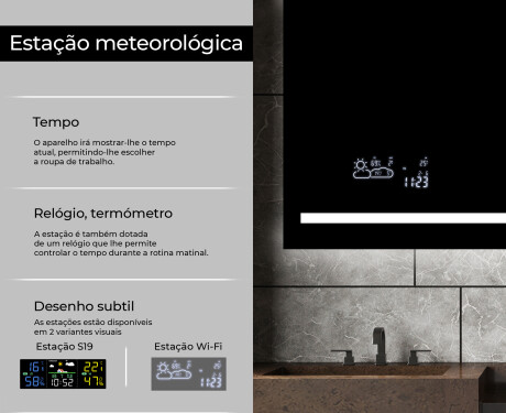 Espelho com iluminação LED L23 para casa de banho #5