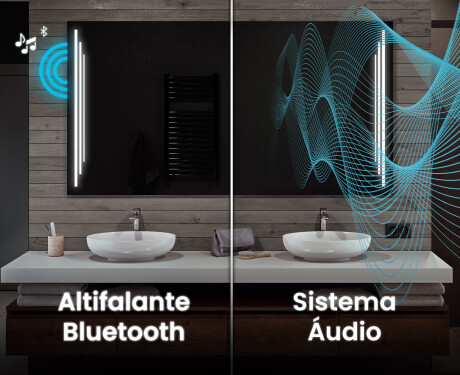 Espelho com iluminação LED L27 para casa de banho #5