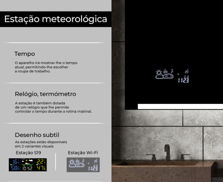 Espelho com iluminação LED L47 para casa de banho #5