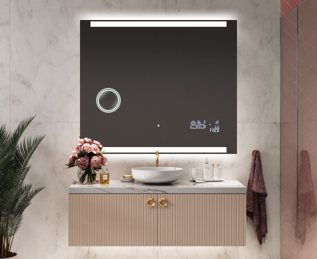 Espelho com iluminação LED L47 para casa de banho #9