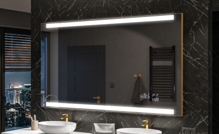 Espelho com iluminação LED L47 para casa de banho