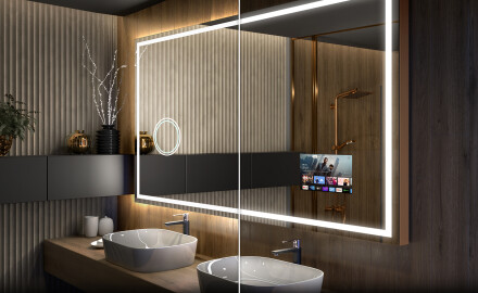 Espelho com iluminação LED L49 para casa de banho
